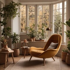 Lounge chair in a living room 