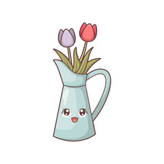 Cute Flower Character Design Illustration