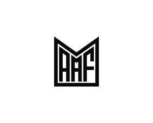 AAF logo design vector template