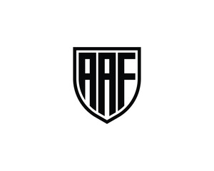 AAF logo design vector template