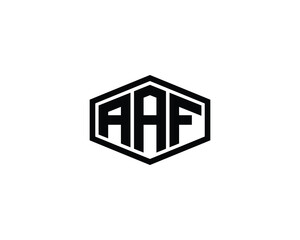 AAF logo design vector template
