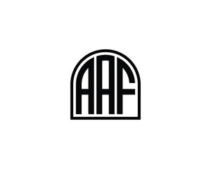 AAF logo design vector template