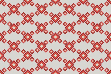 Ethnic abstract ikat art .Geometric ethnic seamless pattern  design for carpet,curtain,clothing,fabric,wrapping paper,tiles,textiles,batik,texture and wallpaper.Vector background.