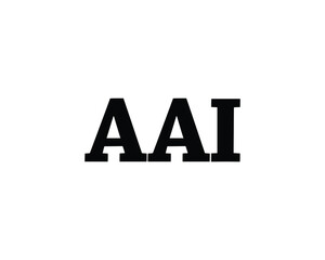 AAI logo design vector template