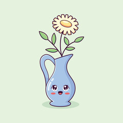 Cute Flower Character Design Illustration