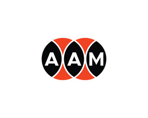 AAM logo design vector template