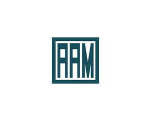 AAM logo design vector template