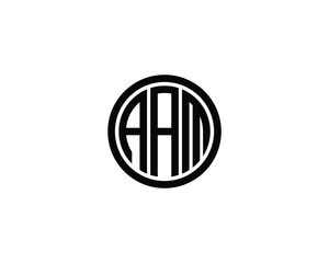 AAM logo design vector template