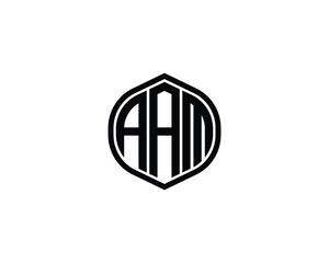 AAM logo design vector template