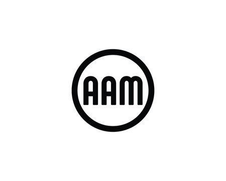 AAM logo design vector template