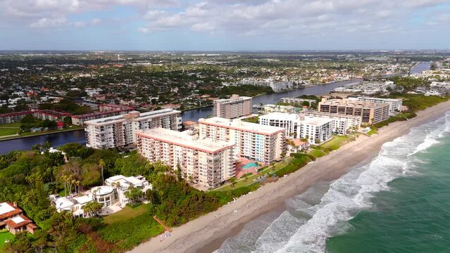 Florida beach Hillsboro and Lighthouse Point 4k