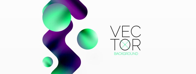 Gradient Geometry. Minimalist Fusion of Lines and Circles, Crafting Serene, Captivating Abstract Background