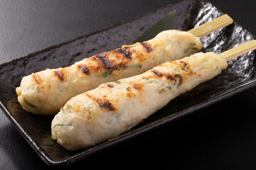 九条ねぎ　つくね串　名古屋コーチン入り