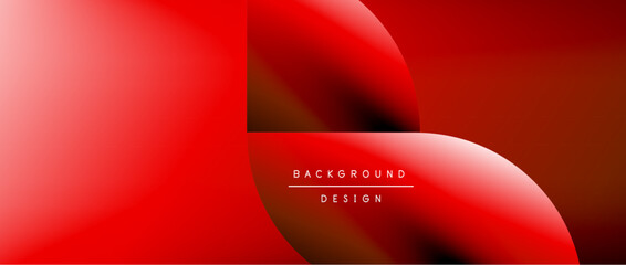 Circles and round shapes with gradients. Minimal abstract background, round geometric shapes, clean and structured design