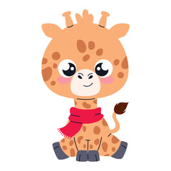 cute animal christmas giraffe
