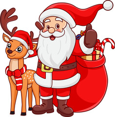 Santa claus with reindeer