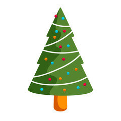 Vector christmas tree concept on white