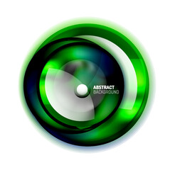 Abstract Glass Circle Banner Template