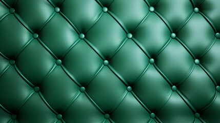 green leather upholstery. AI Generative.