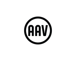 AAV logo design vector template