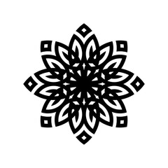 Minimalist Mandala: Simple Icon for Harmonious Graphic Expression