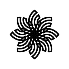 vector simple mandala icon for design