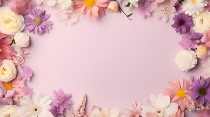 Fototapeta na wymiar Mother's Day frame background, decorative material, PPT background, flowers background