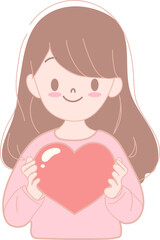 girl with heart