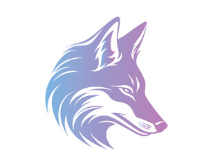 Fox head logo branding concept vector gradient style product company brand isolated on white back ground