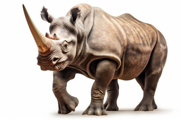 Fototapeta premium rhino isolated on white background
