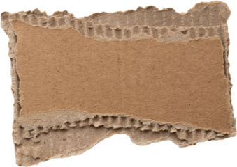 Brown Cardboard paper piece isolated on white background