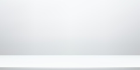 Empty white grey room, white studio design for product display. Abstract grey background. Vector illustration