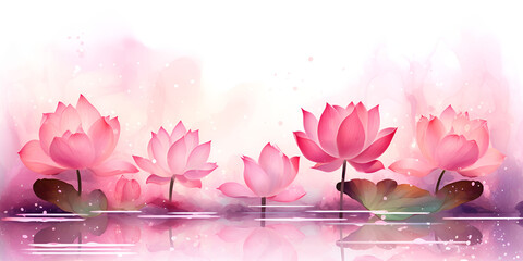 pink lotus in the water,Pink Elegance: The Beautiful Background of Lotus