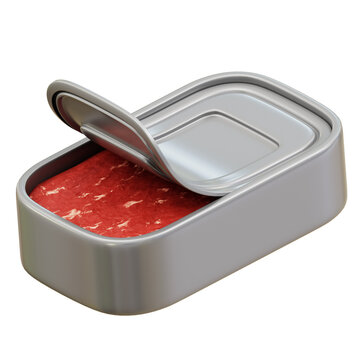 Canned Food 3D Icon Isolated Transparent Background