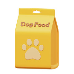 Dog Food 3D Icon Isolated Transparent Background