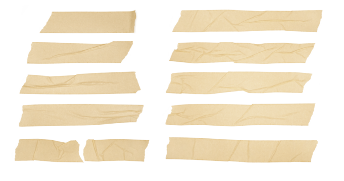 A set of old paper tape materials