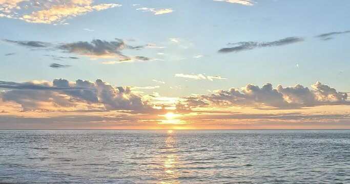 Sunrise on the beaches of Los Cabos, Baja California Sur M&eacute;xico birds flying above the sea