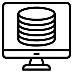 computer and database icon