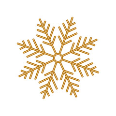 Obraz premium Vector golden snowflake 3d realistic christmas decoration isolated on white background