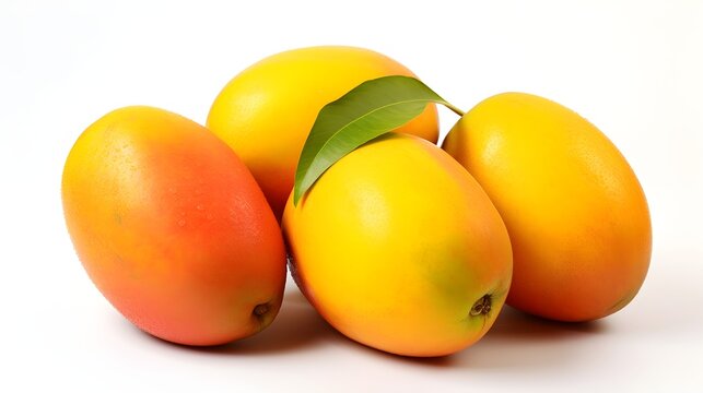 The photo of Mango on white background