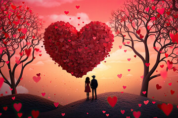 a couple in love celebrating valentine's day