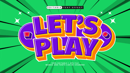 kids text effect let's play