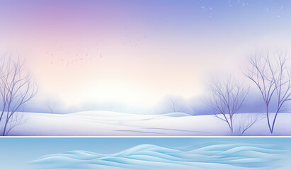 winter landscape with snow, generative ai