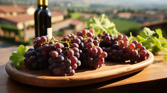 red wine and grapes HD 8K wallpaper Stock Photographic Image 