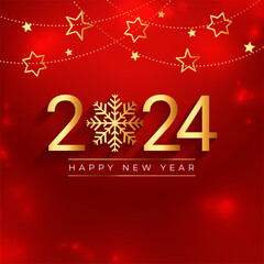 Fototapeta na wymiar decorative 2024 new year eve shiny background design