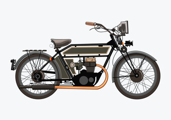vintage motor bike vector for background design, leaflet booklet, brochure.
