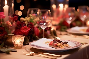Fototapeta premium Wedding Event Table Food Catering