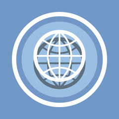 Internet icon vector. Internet icon vector in trendy flat style. Website icon image, Website icon illustration isolated on blue background