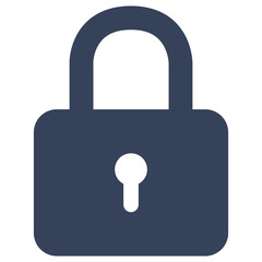 Safety icon illustration, padlock icon isolated on white background.