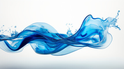 Blue water Spiral liquid splash